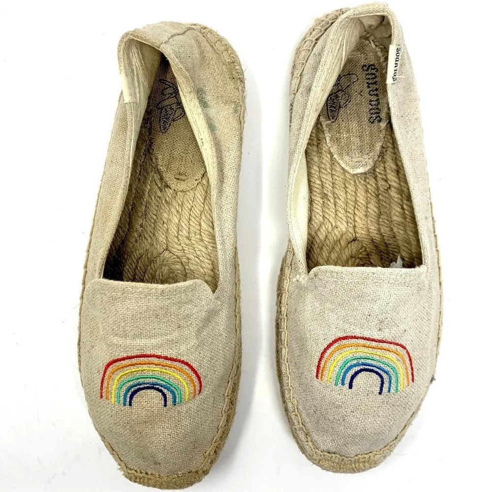 Soludos x Ash Kahn Natural Rainbow Espadrilles